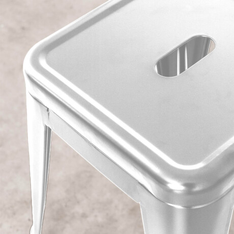 Banco Taburete Metálico Tolix Calidad Cocina Jardín Blanco