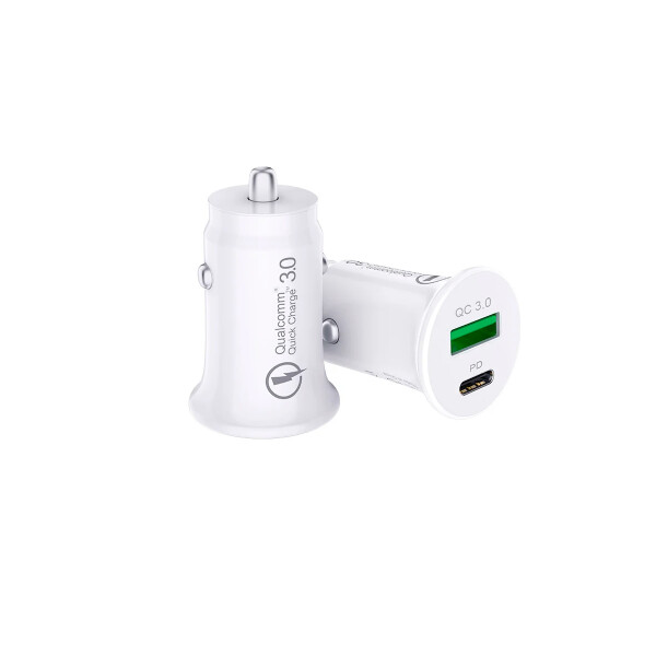 Ficha cargador Unicell para auto USB-A y USB-C Ficha Cargador Unicell Para Auto Usb-a Y Usb-c