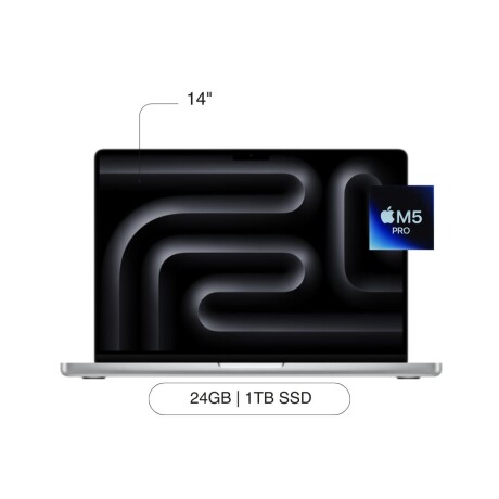 APPLE MACBOOK PRO 14' M5 PRO/24GB/1TB APPLE Macbook Pro MGDN4LL/A 14' 1TB / 24GB RAM Chip M5 Pro - Silver