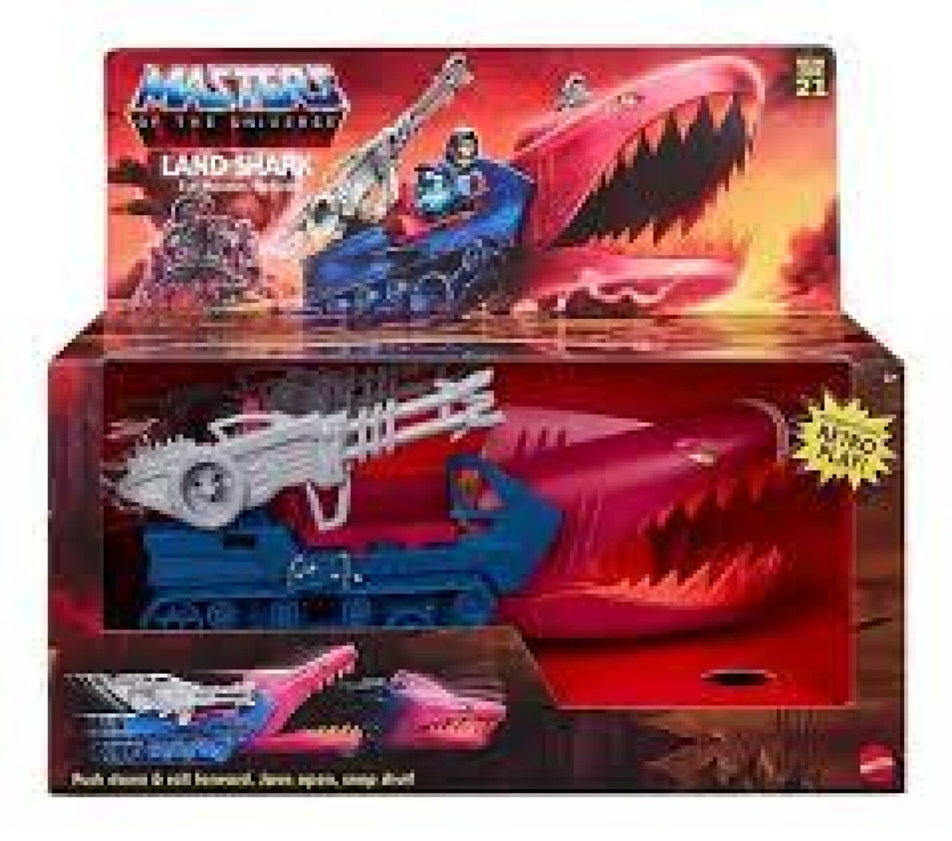 Vehículo He Man Mattel Tiburón Terrestre Tubaronk 