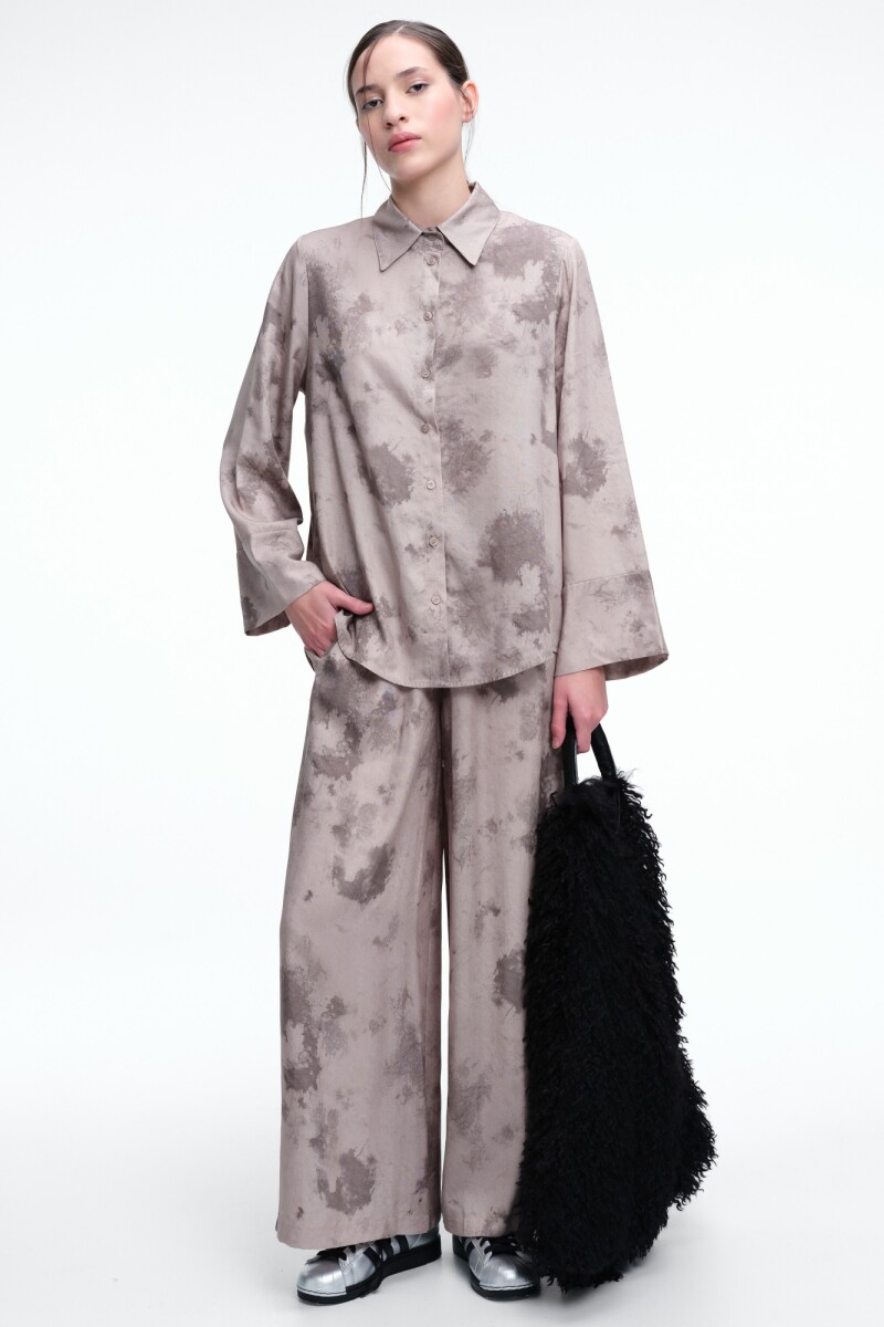 CAMISA OVER PRINT Gris