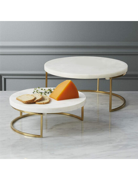 SET 2 SOPORTES MARMOL 25x10CM 20x7CM DORADO/BLANCO SET 2 SOPORTES MARMOL 25x10CM 20x7CM DORADO/BLANCO