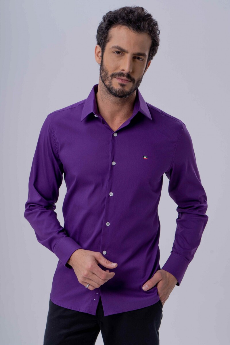 CAMISA ML 19756 MORADA 