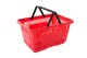 Canasto Plástico De Mano Rojo Canasto Plástico De Mano Rojo