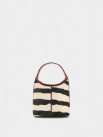 Bolso Bombonera De Piel Con Contraste negro