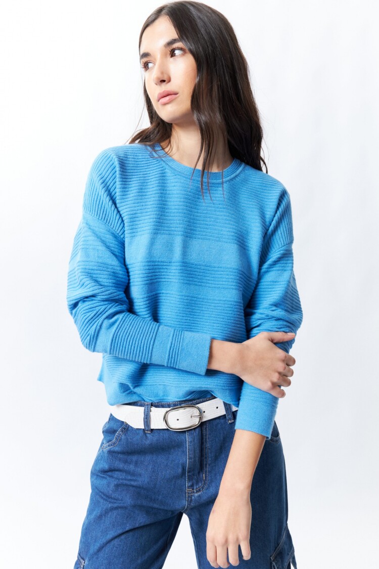 SWEATER ROSA Azul Marino