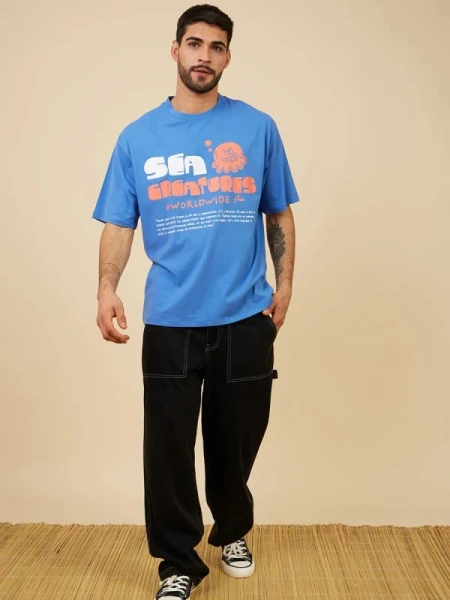 T-SHIRT RUSTY SAGAMI AZUL