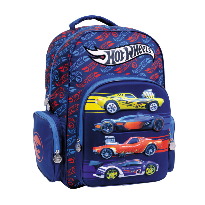 Mochila Hot Wheels Azul - Rojo - Amarillo