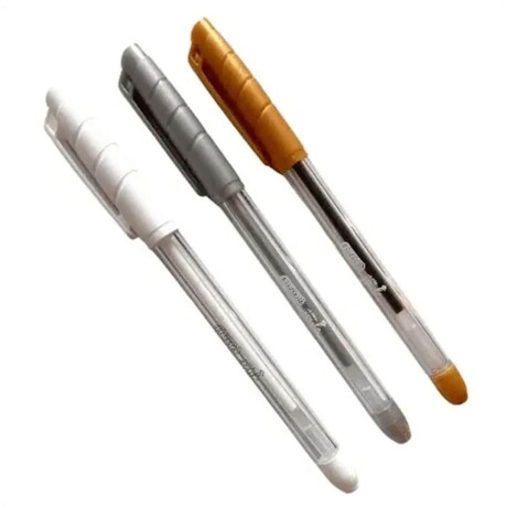 Boligrafo BRW Oro, Plata y Blanco Boligrafo BRW Oro, Plata y Blanco