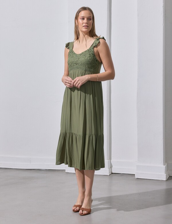 Vestido Midi Det Cro OLIVA