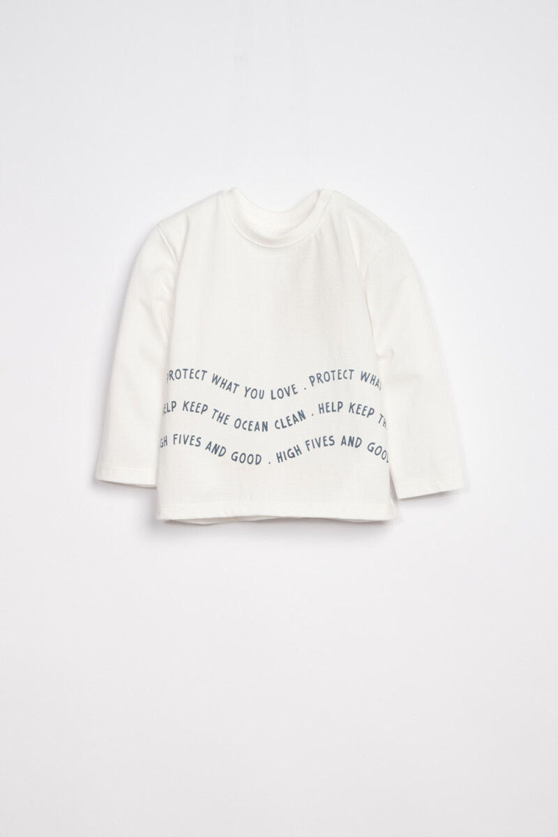 Remera Ondas Blanca