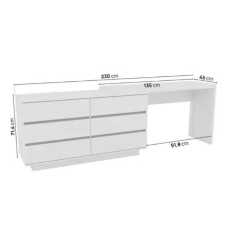 Escritorio esquinero Oring White e Itapua