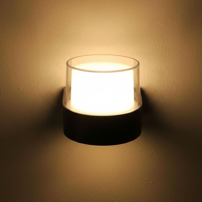 ARTEFACTO EXTERIOR LERMA PARA ADOSAR EN PARED UNIDIRECCIONAL 5W Artefacto Exterior Lerma Para Adosar Unidireccional 5W Negro