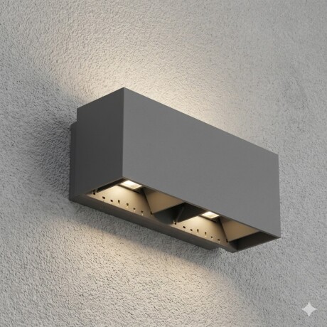 Spot aplique doble led ángulo regulable 18W IP65 GRIS