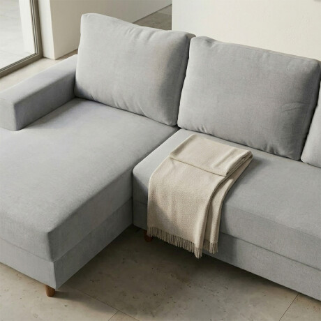 Rinconera Lucci - Tela Microfibra - Chaise izquierdo Berlin 05 (Ceniza)