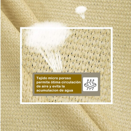 Toldo vela 3 X 3 X 3 metros sombra color CREMA Toldo vela 3 X 3 X 3 metros sombra color CREMA