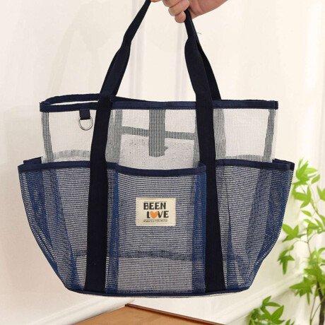 Bolso Playa Tote con Compartimentos Azul