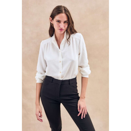 Blusa Cuello Mao Off White