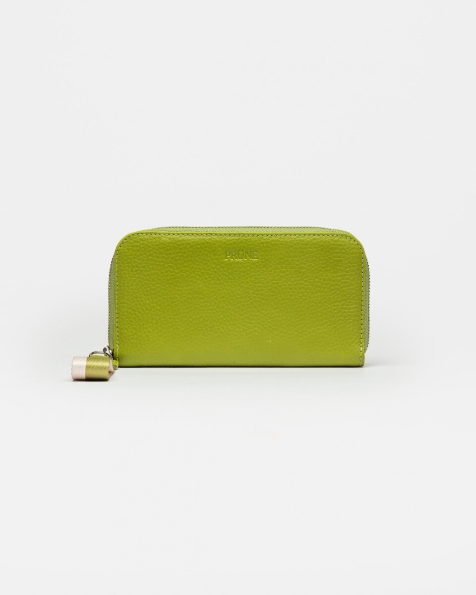 Billetera Paz en cuero graneado - Moss 