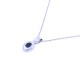 Colgante oro 18k blanco y zafiro azul oval. Colgante oro 18k blanco y zafiro azul oval.