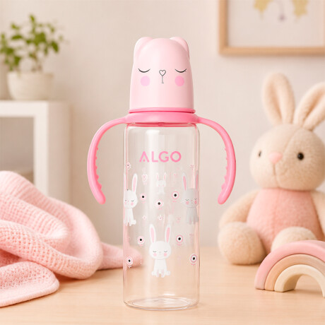Mamadera Bebé 240ml Con Agarre Conejo