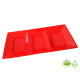 Bandeja Biodegradable Rectangular x3 Unidades Rojo