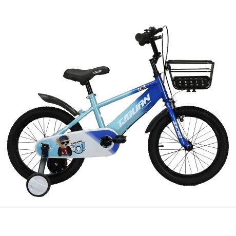 Bicicleta Infantil Tiguan Rodado 12 Cuadro De Acero Y Rueditas Auxiliares Azul