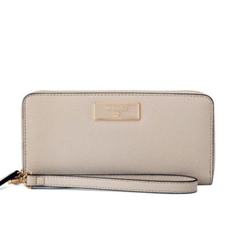 Small Leather Goods Mary Zip Arnd Wrstlt WLT Cement Cemen