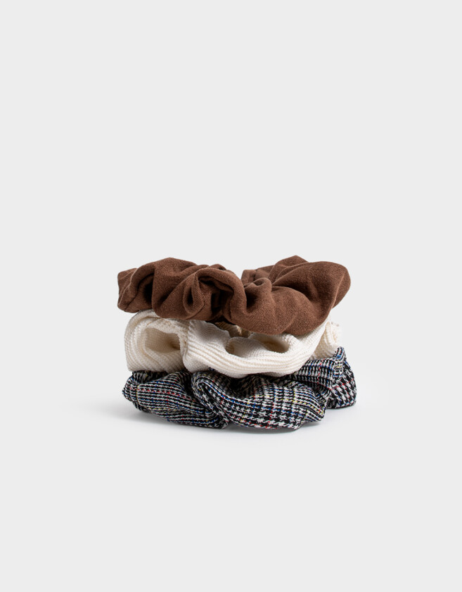 Skunzies Set por 3 Scrunchie - Combinacion Multicolor