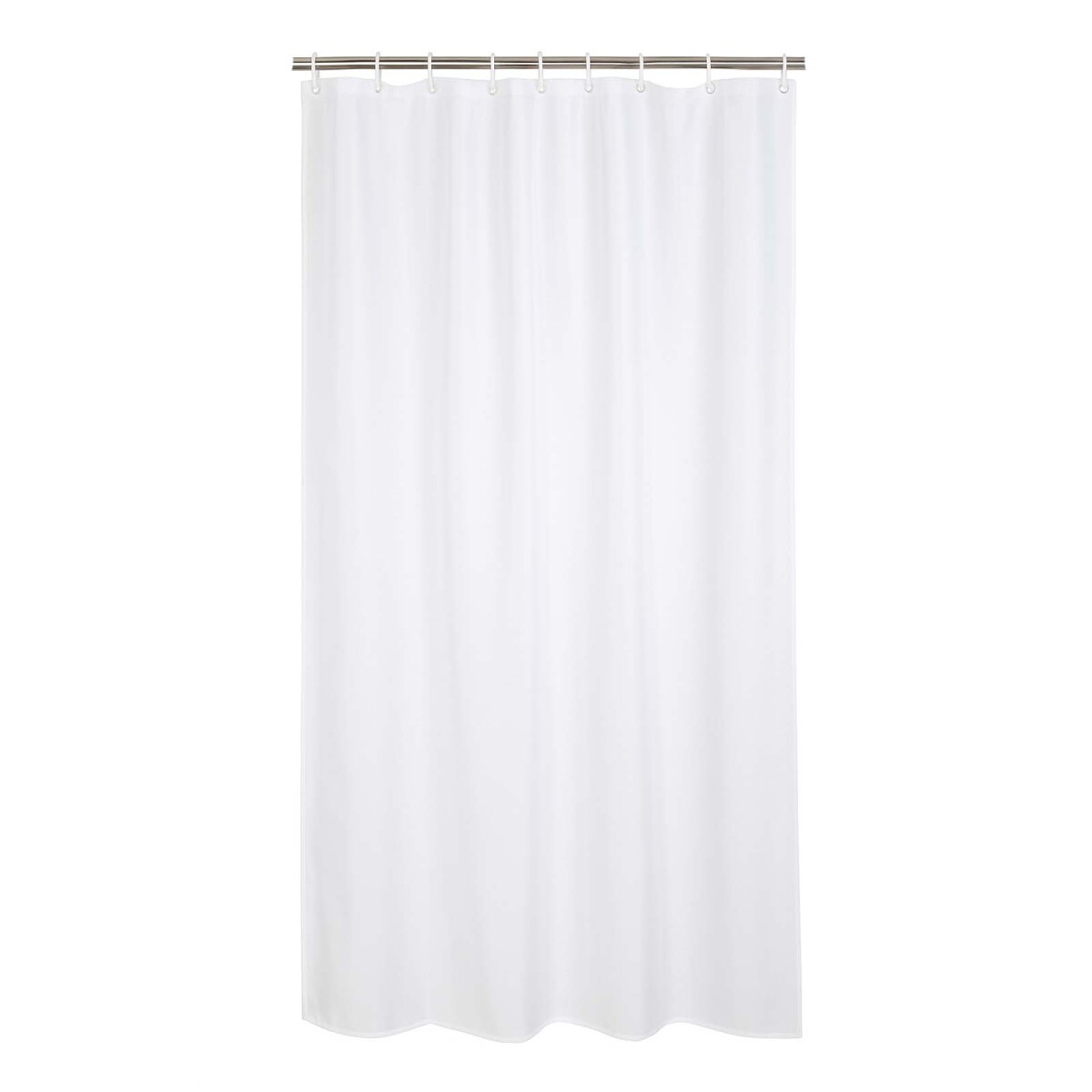 CORTINA BAÑO C/GANCHOS - POLIESTER BLANCO YALINE 