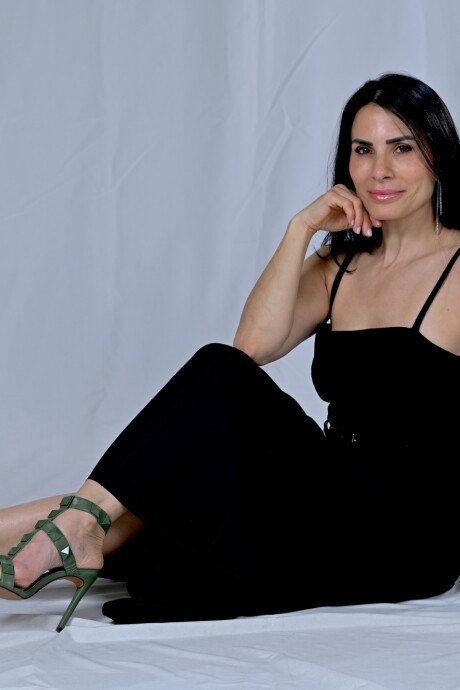 Vestido con cinto Begoña Negro