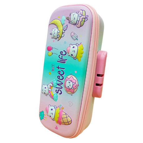 Cartuchera Escolar Rigida 3d Infantil Con Clave Niños Esc005004-cat