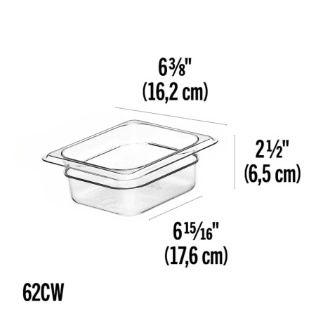 Cuba Gastronorm Policarbonato GN 1/6 x 6.5 cm Cuba Gastronorm Policarbonato GN 1/6 x 6.5 cm