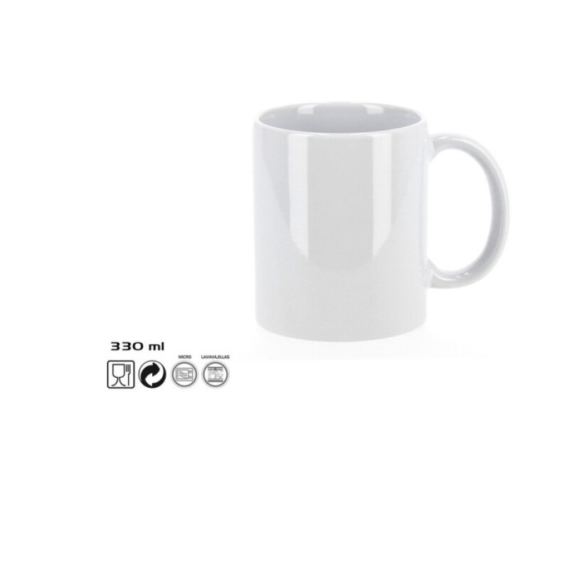 Taza Bali 330 Ml Blanca - Cerámica GE TAZA BALI 330 ML BLANCA - CERAMICA