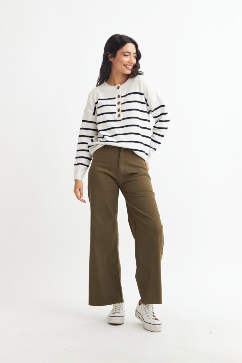 Sweater con botones BLANCO