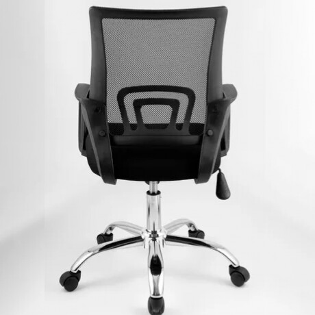 SILLA DE ESCRITORIO MALLADA CON SOPORTE LUMAR - NEGRO Silla De Escritorio Mallada Con Soporte Lumbar Negra
