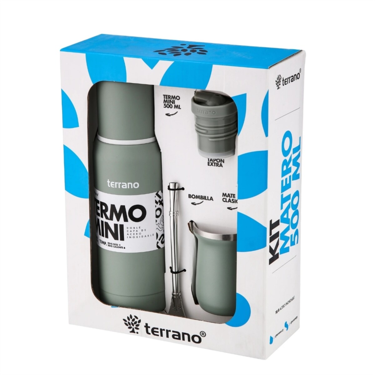 TERRANO KIT MATERO MINI 550ML - Verde Oliva 