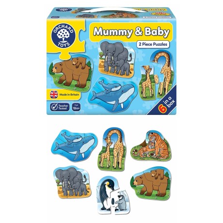 Puzzle infantil x6 Orchard Animales Mamá y Bebé Puzzle infantil x6 Orchard Animales Mamá y Bebé