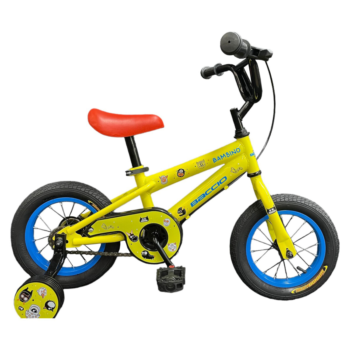 Bicicleta Baccio Bambino rodado 12 con rueditas - AMARILLO 