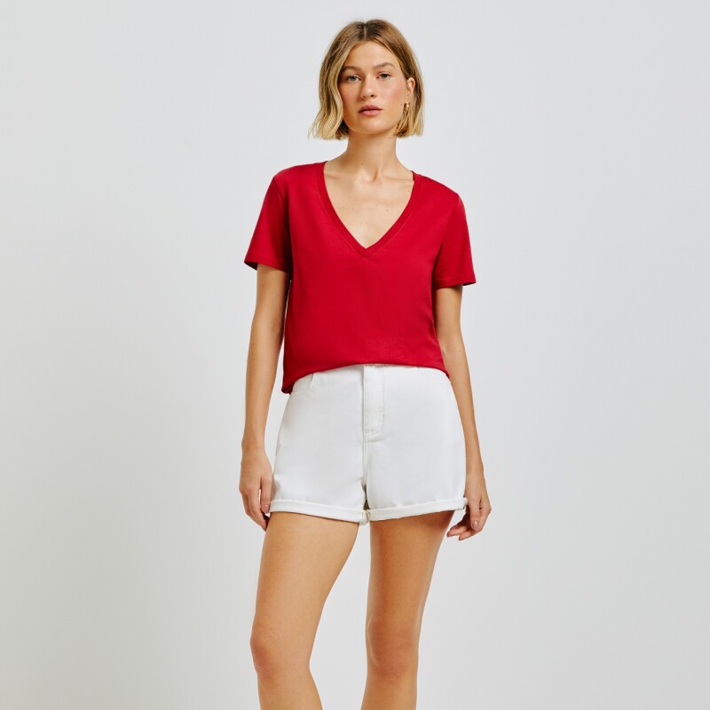 BLUSA MM FEM ROJO OSCURO
