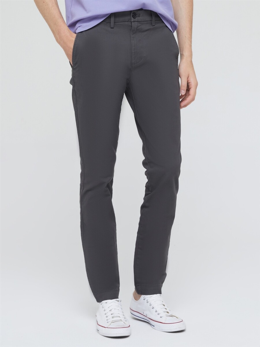 Pantalón Khaki Skinny Hombre - Soft Black 