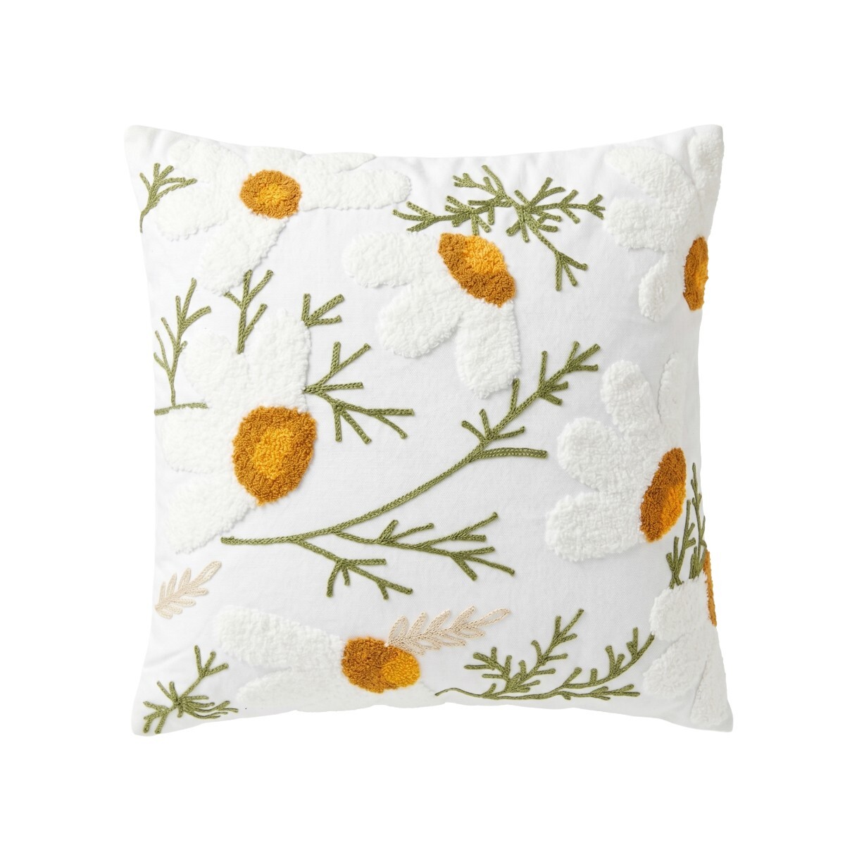 COJIN CUAD ESTAMP FLOR 43X43CM 