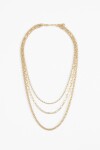 Collar acero triple dorado