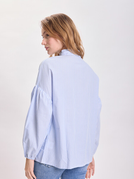 Camisa a rayas Blanco
