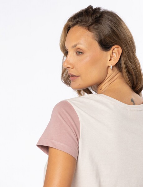 REMERA BLOQUE DE COLOR Beige