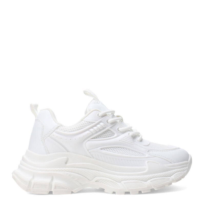 Championes de Mujer Miss Carol VESCOVO acordonado Blanco