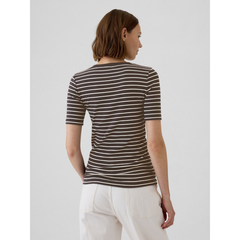 SS MOD CREW BROWN STRIPE