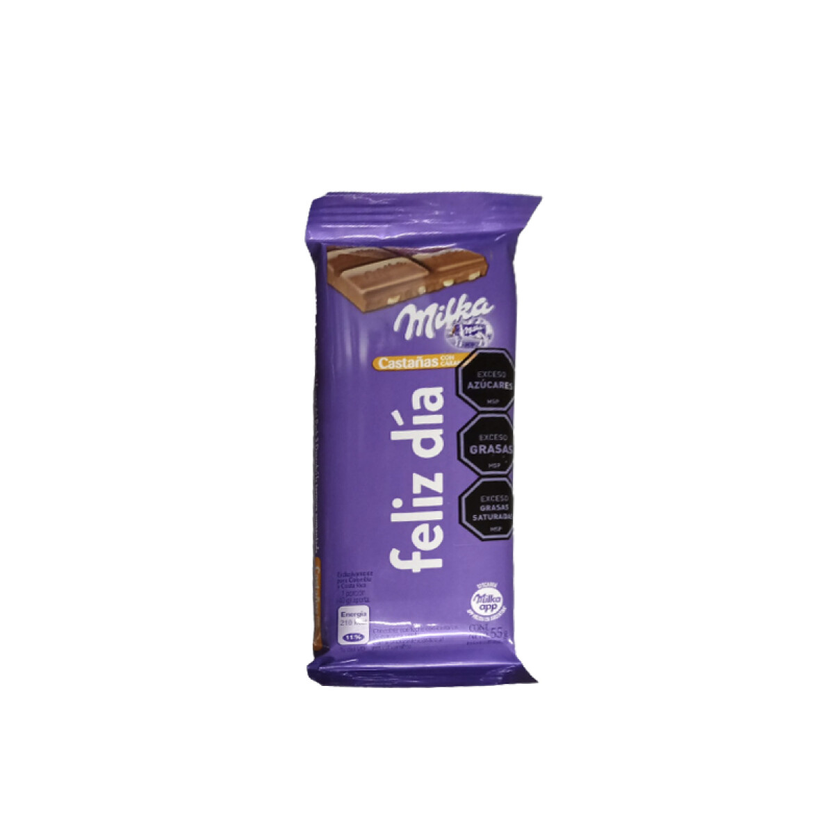 Chocolate MILKA 55 Grs Tableta Unidad - Castañas 