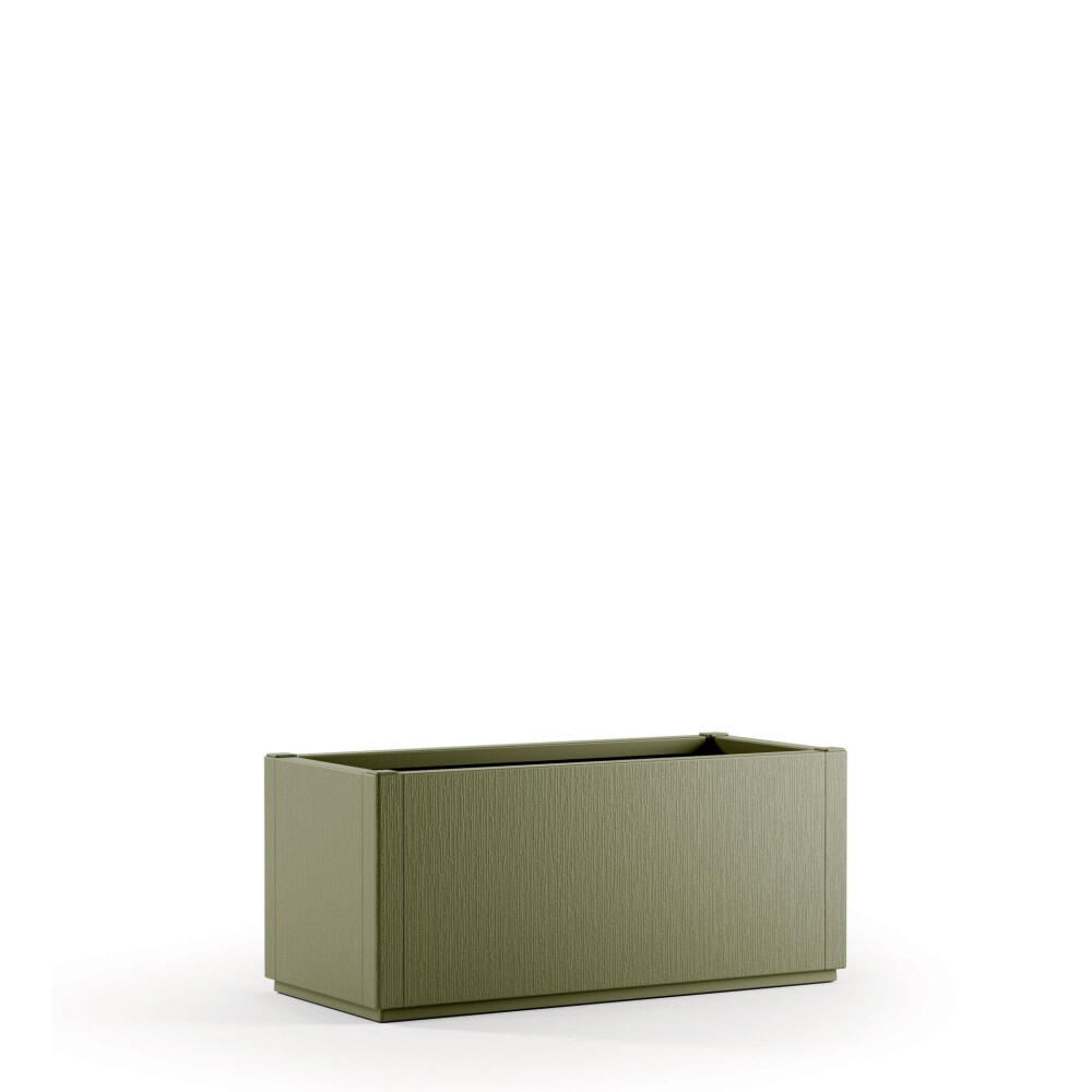 MACETA RECTANGULAR ETHICA 80 CM VERDE OLIVA MACETA RECTANGULAR ETHICA 80 CM VERDE OLIVA