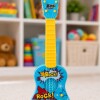 Guitarra con micrófono, luces y melodías Azul
